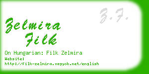 zelmira filk business card